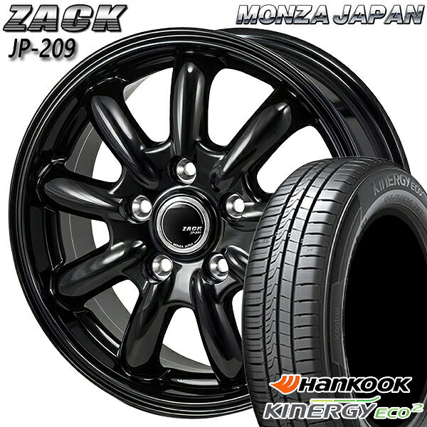 【取付対象】185/65R15 88T ハンコック KlnERGy ECO2 K435 モンツァ ザック JP209 グロスブラック 15インチ 6.0J 5H114.3 サマータイヤホイールセット