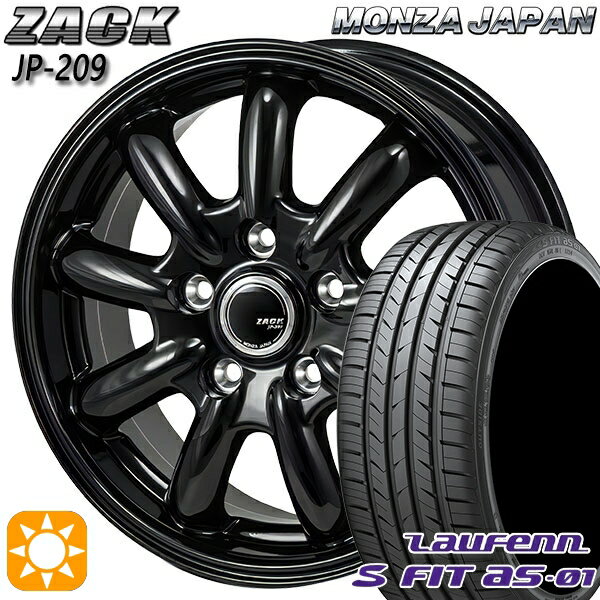 【取付対象】アイシス ノア 215/45R17 91W XL ラウフェン S FIT aS-01 LH02 モンツァ ザック JP209 グロスブラック 17インチ 7.0J 5H114.3 サマータイヤホイールセット