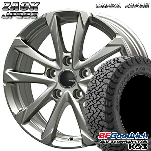 【取付対象】225/65R17 107/103S RBL BFグッドリッチ オールテレーン T/A KO3 MONZA ザック JP325 ブライトシルバー 17インチ 7.0J 5H114.3 サマータイヤホイールセット