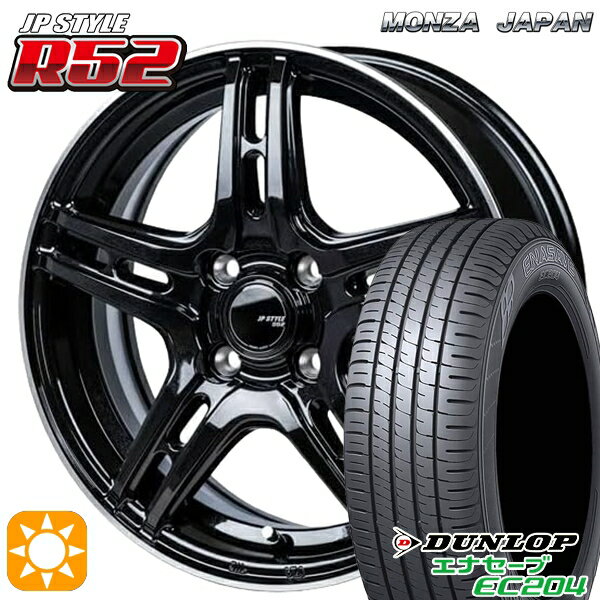 【取付対象】アクア クロスビー 185/55R16 83V ダンロップ エナセーブ EC204 モンツァ JPスタイル R52 16インチ 6.0J 4H100 サマータイヤホイールセット