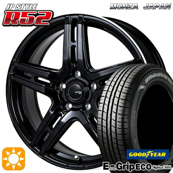 【取付対象】エスティマ ヤリスクロス 215/60R16 95H グッドイヤー エフィシェントグリップ エコ EG01 モンツァ JPスタイル R52 16インチ 6.5J 5H114.3 サマータイヤホイールセット