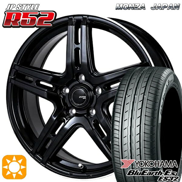 【取付対象】セレナ ラフェスタ 195/60R16 89H ヨコハマ ブルーアース ES32 モンツァ JPスタイル R52 16インチ 6.5J 5H114.3 サマータイヤホイールセット