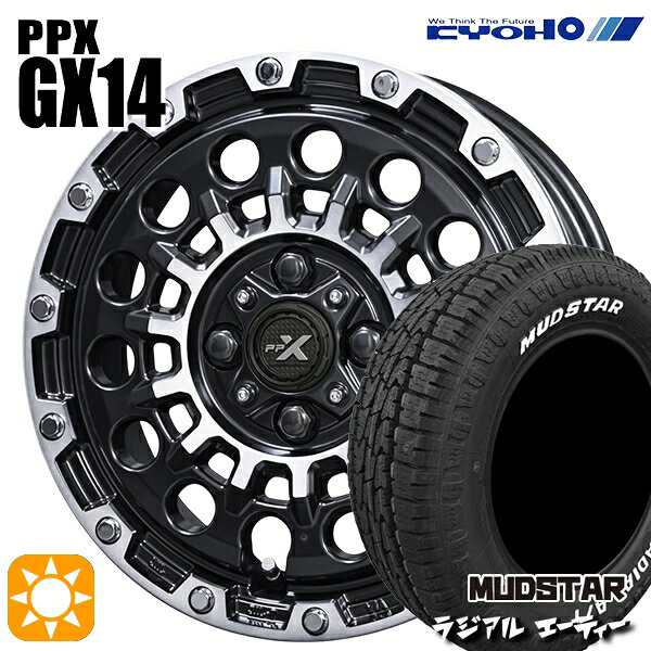 【取付対象】ハスラー ソリオ 165/60R15 77S マッドスター ラジアル A/T ホワイトレター KYOHO PPX GX14 15インチ 4.5J 4H100 +45 サマータイヤホイールセット