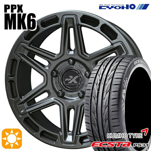 【取付対象】エスティマ ヤリスクロス 215/60R16 95V クムホ エクスタ PS31 KYOHO PPX MK6 16インチ 7.0J 5H114.3 +35 サマータイヤホイールセット