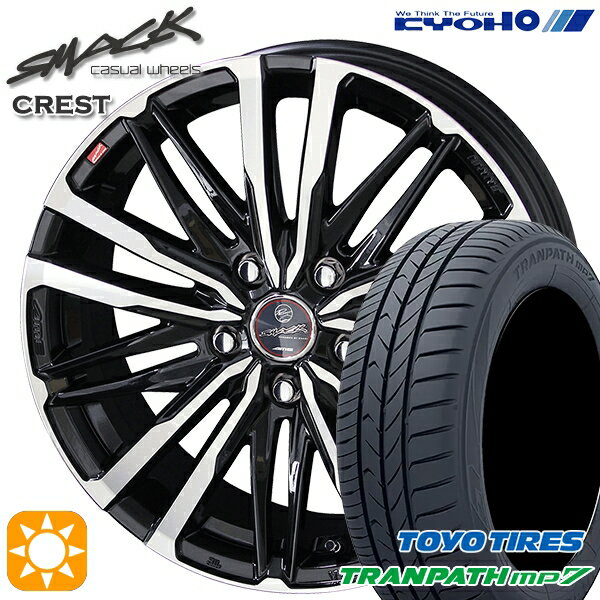 【取付対象】215/60R16 95H トーヨー トランパス mp7 KYOHO スマック クレスト 16インチ 6.5J 5H114.3 サマータイヤホイールセット