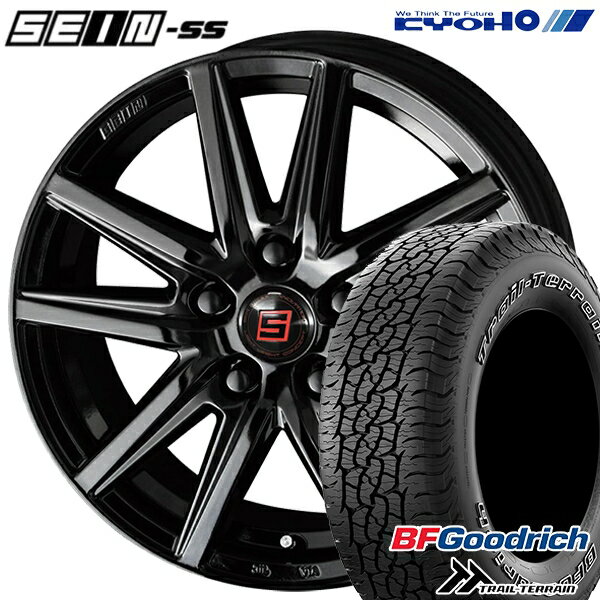 最大2,000円OFFクーポン★225/65R17 102T ORWL BFグッドリッチ トレールテレーン KYOHO ザイン SS ソリッドブラック 17インチ 7.0J 5H114.3 サマータイヤホイールセット