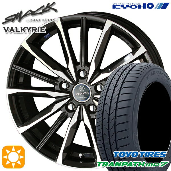 【取付対象】195/60R16 89H トーヨー トランパス mp7 KYOHO スマック ヴァルキリー 16インチ 6.5J 5H114.3 サマータイヤホイールセット