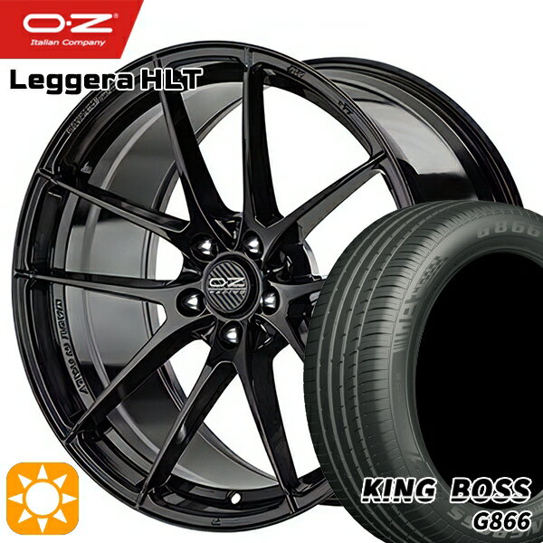 最大2,000円OFFクーポン★ベンツ Aクラス/CLA 225/45R18 95W XL キングボス G866 OZ レッジェーラ HLT グロスブラック 18インチ 8.0J 5H112 サマータイヤホイールセット