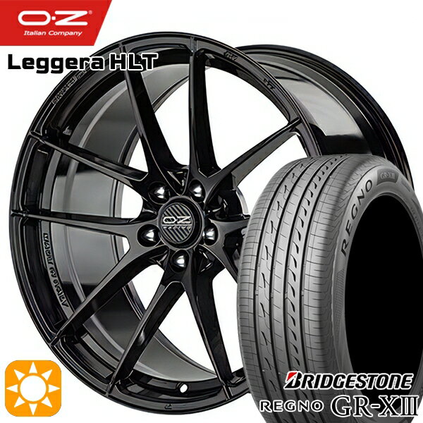 最大2,000円OFFクーポン★ベンツ Aクラス/CLA 225/45R18 95W XL ブリヂストン レグノ GR-X3 OZ レッジェーラ HLT グロスブラック 18インチ 8.0J 5H112 サマータイヤホイールセット