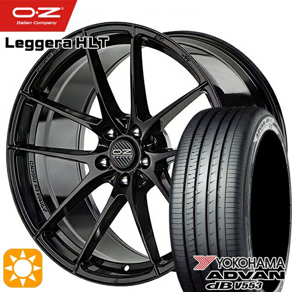 最大2,000円OFFクーポン★ベンツ Aクラス/CLA 225/45R18 95W XL ヨコハマ アドバンデシベル V553 OZ レッジェーラ HLT グロスブラック 18インチ 8.0J 5H112 サマータイヤホイールセット