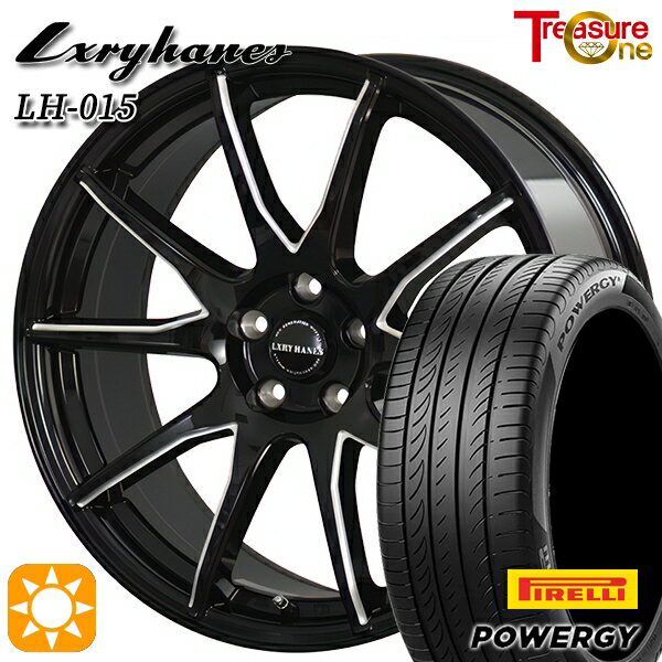 【取付対象】215/50R17 95W XL ピレリ パワジー トレジャーワン ラグジーヘインズ LH015 ブラックマシニングポリッシュ 17インチ 7.0J 5H100 サマータイヤホイールセット