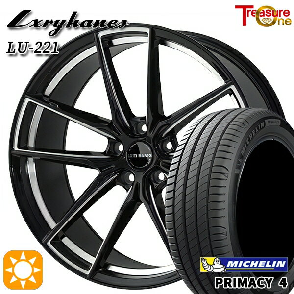 【取付対象】マークX レクサスIS 235/40R19 96W XL VOL ミシュラン プライマシー4 トレジャーワン ラグジーヘインズ LU221 ブラック/サイドミーリング 19インチ 8.0J 5H114.3 サマータイヤホイールセット
