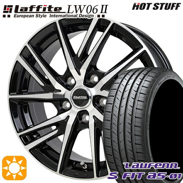 【取付対象】レガシィB4 エクシーガ 215/50R17 91W ラウフェン S FIT aS-01 LH02 HotStuff ラフィット LW06-2 BK/P 17インチ 7.0J 5H100 サマータイヤホイールセット