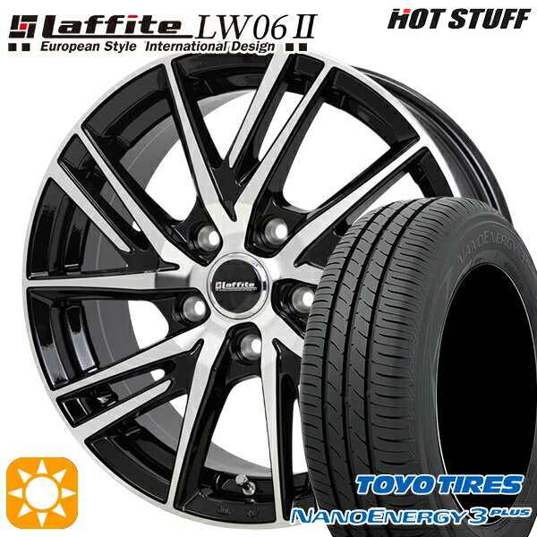 【取付対象】エスティマ ヤリスクロス 215/60R16 95H トーヨー ナノエナジー3プラス HotStuff ラフィット LW06-2 BK/P 16インチ 6.5J 5H114.3 サマータイヤホイールセット