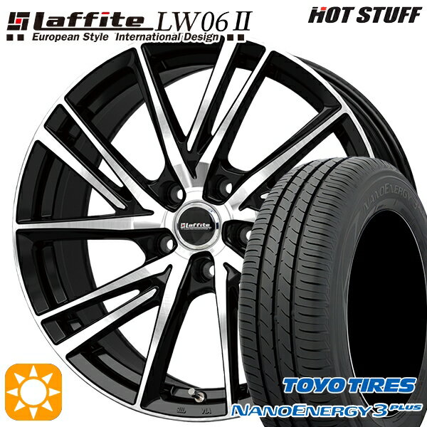 【取付対象】215/40R18 85W トーヨー ナノエナジー3プラス HotStuff ラフィット LW06-2 BK/P 18インチ 7.0J 5H114.3 サマータイヤホイールセット