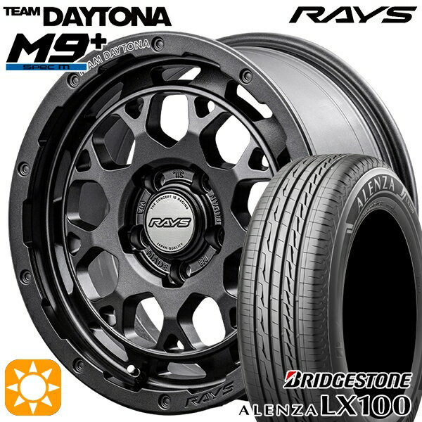 【取付対象】エルグランド クロスロード 215/65R16 98H ブリヂストン アレンザ LX100 RAYS レイズ チームデイトナ M9+ AOJ 16インチ 7.0J 5H114.3 サマータイヤホイールセット