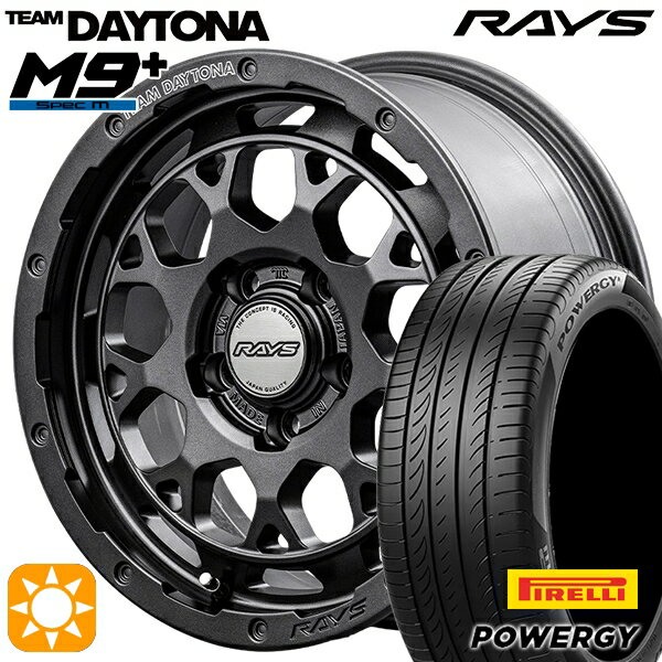 【取付対象】ヴェゼル オデッセイ 215/60R16 95H ピレリ パワジー RAYS レイズ チームデイトナ M9+ AOJ 16インチ 7.0J 5H114.3 サマータイヤホイールセット