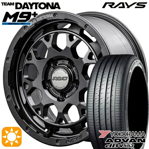 【取付対象】エスティマ ヤリスクロス 215/60R16 95V ヨコハマ アドバンデシベル V553 RAYS レイズ チームデイトナ M9+ AOJ 16インチ 7.0J 5H114.3 サマータイヤホイールセット