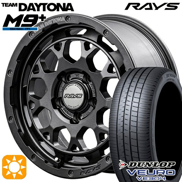 5/15ポイント5倍★225/40R18 92W XL ダンロップ ビューロ VE304 RAYS レイズ チームデイトナ M9+ AOJ 18インチ 7.5J 5H114.3 サマータイヤホイールセット