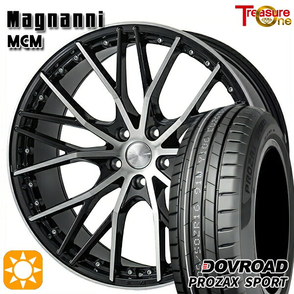 【取付対象】C-HR レガシィB4 225/50R18 99W XL DOVROAD プロザックススポーツ トレジャーワン マグナーニ MCM ブラックポリッシュ 18インチ 7.5J 5H114.3 ブラックポリッシュ サマータイヤホイールセット