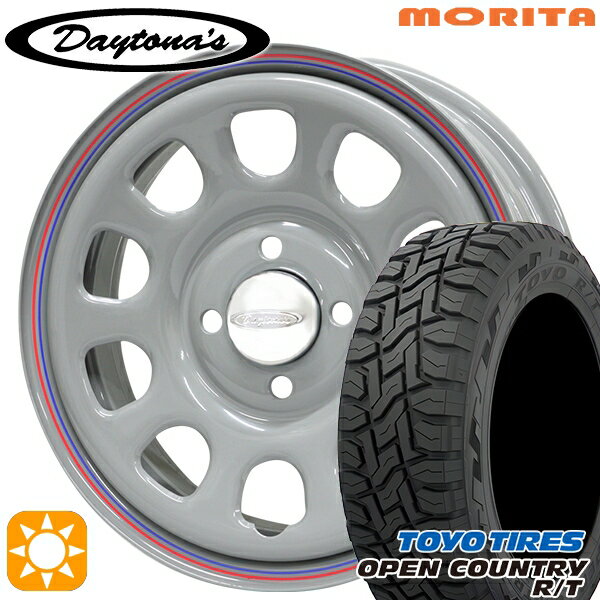 【取付対象】155/65R14 75Q トーヨー オープンカントリー R/T MRT DAYTONA'S G2 デイトナズ グレー 14インチ 5.0J 4H100 サマータイヤホイールセット
