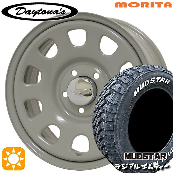 【取付対象】デリカD5 225/70R16 103S マッドスター ラジアル M/T ホワイトレター MRT DAYTONA'S G2 デイトナズ グレー 16インチ 7.0J 5H114.3 サマータイヤホイールセット