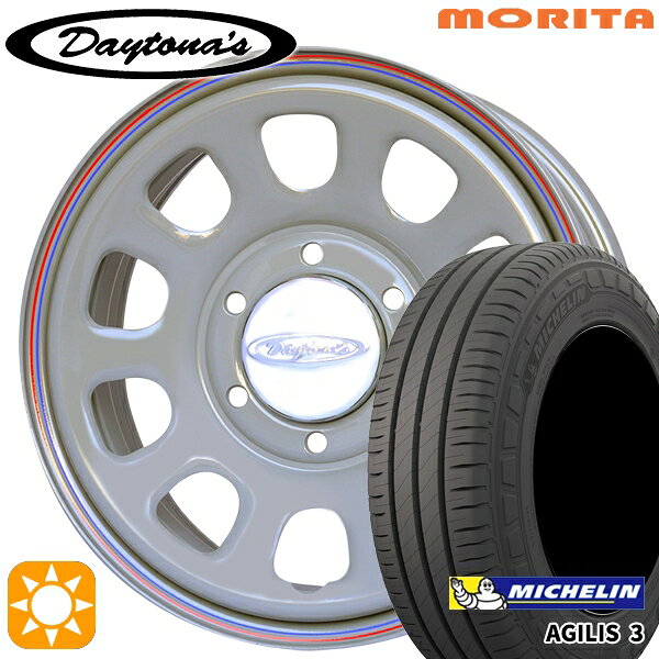 【取付対象】200系ハイエース 215/65R16C 109/107T ミシュラン アジリス3 MRT DAYTONA'S G2 デイトナズ グレー 16インチ 6.5J 6H139.7 サマータイヤホイールセット