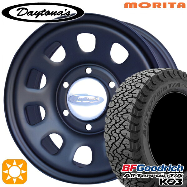 【取付対象】200系ハイエース 215/65R16 103/100S RBL BFグッドリッチ オールテレーン T/A KO3 MRT DAYTONA'S G2 デイトナズ マットブラック 16インチ 6.5J 6H139.7 サマータイヤホイールセット