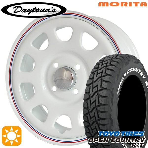 【取付対象】155/65R14 75Q WL トーヨー オープンカントリー R/T ホワイトレター MRT DAYTONA'S G2 デイトナズ ホワイト 14インチ 5.0J 4H100 サマータイヤホイールセット