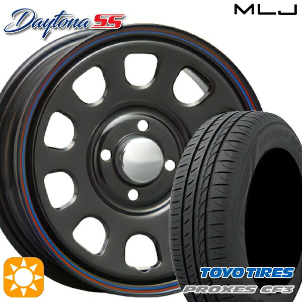 【取付対象】ハスラー フレア 165/65R14 79H トーヨー プロクセス CF3 MLJ デイトナ SS ブラック 14インチ 5.0J 4H100 サマータイヤホイールセット