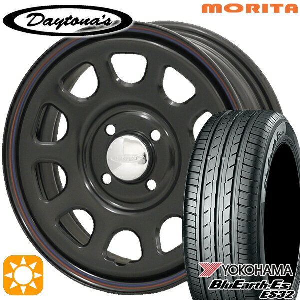【取付対象】155/55R14 69V ヨコハマ ブルーアース ES32 MRT デイトナS ブラック 14インチ 5.0J 4H100 サマータイヤホイールセット