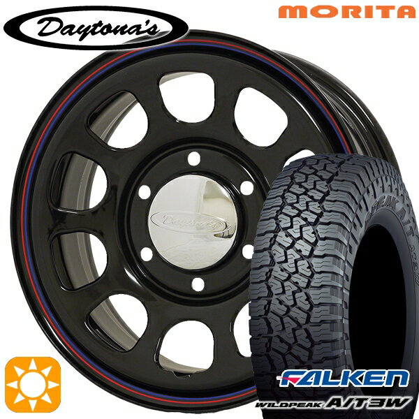 195/80R15 107/105N ファルケン ワイルドピークA/T3W MRT デイトナS ブラック 15インチ 6.5J 6H139.7 サマータイヤホイールセット