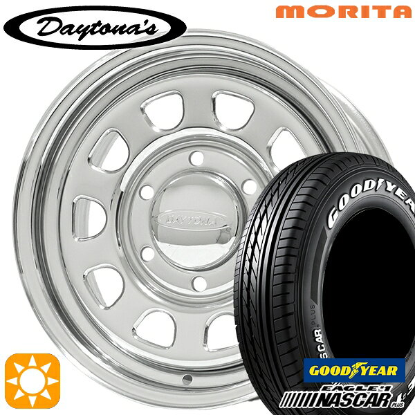 【取付対象】200系ハイエース 215/60R17C 109/107R グッドイヤー ナスカープラス MRT DAYTONA'S デイトナズ クローム 17インチ 6.5J 6H139.7 サマータイヤホイールセット