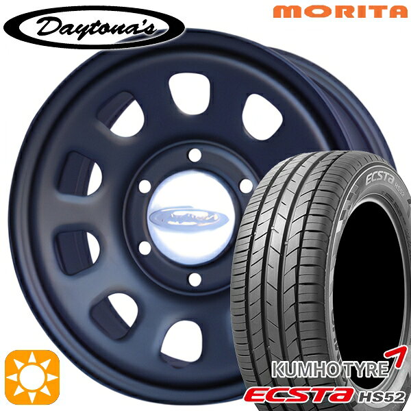 【取付対象】200系ハイエース 215/60R17 100V XL クムホ エクスタ HS52 MRT DAYTONA'S デイトナズ マットブラック 17インチ 6.5J 6H139.7 サマータイヤホイールセット