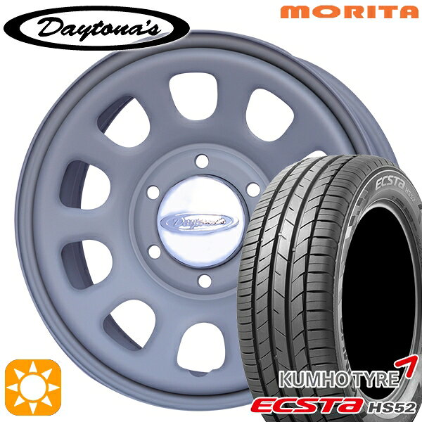 【取付対象】200系ハイエース 215/60R17 100V XL クムホ エクスタ HS52 MRT DAYTONA'S デイトナズ マットグレー 17インチ 6.5J 6H139.7 サマータイヤホイールセット