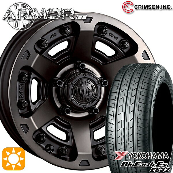 【取付対象】215/65R16 98H ヨコハマ ブルーアース ES32 クリムソン MGアーマー MBC 16インチ 7.0J 5H114.3 サマータイヤホイールセット