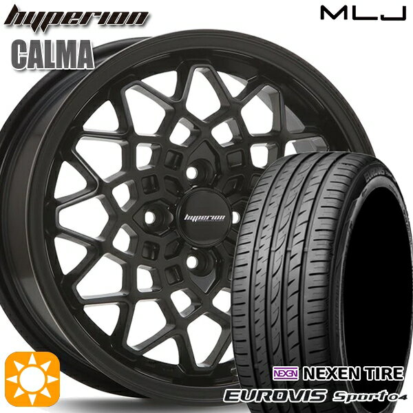 【取付対象】165/60R14 75H ロードストーン ユーロビズ Sport 04 MLJ ハイペリオン カルマ サテンブラック 14インチ 5.0J 4H100 サマータイヤホイールセット