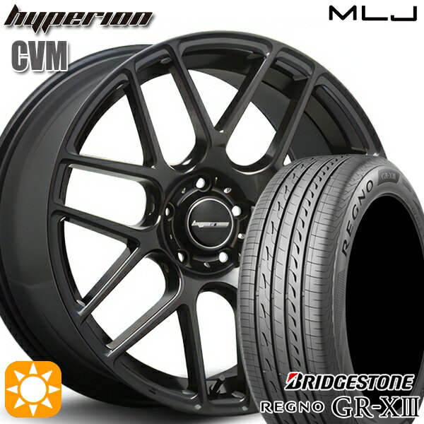 【取付対象】C-HR カローラクロス 225/45R19 96W XL ブリヂストン レグノ GR-X3 MLJ ハイペリオン CVM ハーフグロスブラック 19インチ 8.5J 5H114.3 サマータイヤホイールセット