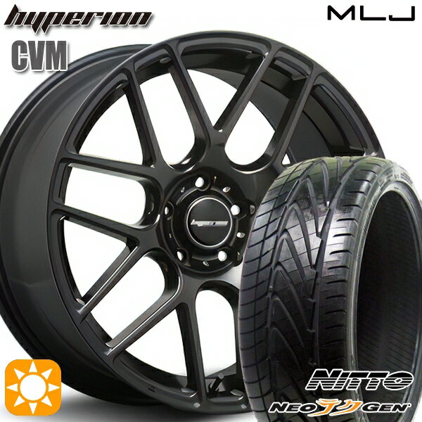 【取付対象】225/30R20 85W ニットー NEOテクGEN MLJ ハイペリオン CVM ハーフグロスブラック 20インチ 8.5J 5H114.3 サマータイヤホイールセット