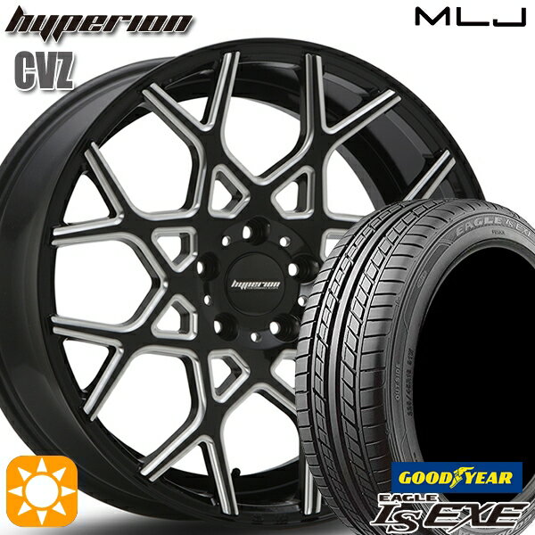 【取付対象】225/35R19 88W XL グッドイヤー イーグル LSEXE MLJ ハイペリオン CVZ グロスブラック/ミルド 19インチ 8.5J 5H114.3 サマータイヤホイールセット