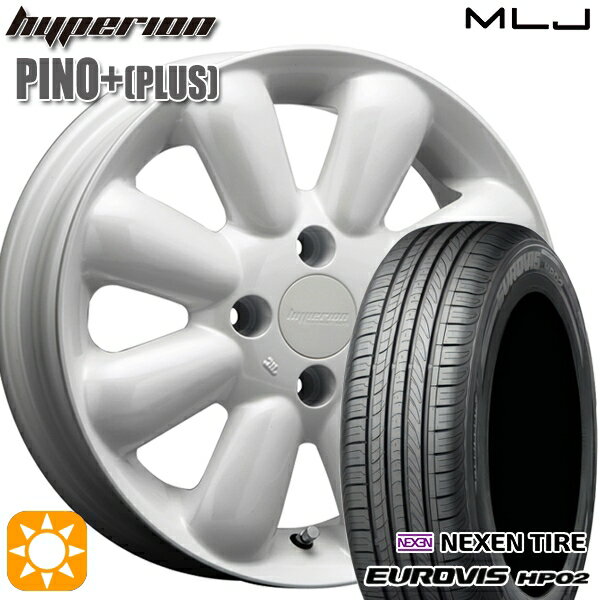 【取付対象】165/60R15 ネクセン ロードストーン ユーロビズ HP02 MLJ ハイペリオン ピノプラス パールホワイト 15インチ 4.5J 4H100 サマータイヤホイールセット