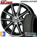 ヴェゼル レガシィ 225/60R18 104V XL ヨコハマ ブルーアース 4S AW21 モンツァ JPスタイル MJ01 ブラックメタリックポリッシュ 18インチ 7.5J 5H114.3 オールシーズンタイヤホイールセット