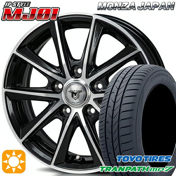 【取付対象】215/60R17 96H トーヨー トランパス mp7 モンツァ JPスタイル MJ01 ブラックメタリックポリッシュ 17インチ 7.0J 5H114.3 サマータイヤホイールセット