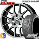 ヴェゼル オデッセイ 215/60R16 99V XL クムホ ソルウス 4S HA32 モンツァ JPスタイル MJ02 ブラックメタリックポリッシュ 16インチ 6.5J 5H114.3 オールシーズンタイヤホイールセット