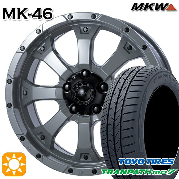 【取付対象】215/60R16 95H トーヨー トランパス mp7 MKW MK-46 ヘルキャット 16インチ 7.0J 5H114.3 サマータイヤホイールセット