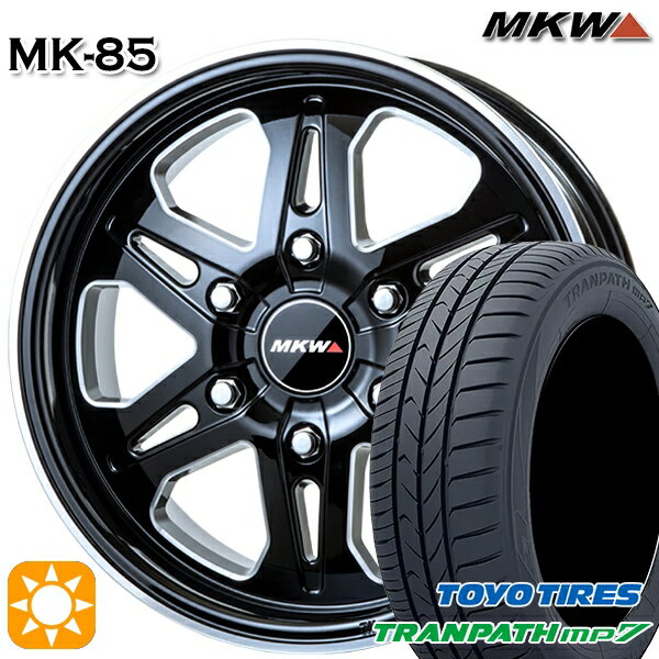 【取付対象】215/60R17 96H トーヨー トランパス mp7 MKW MK-85 ミルドマシンブラック 17インチ 6.5J 6H139.7 サマータイヤホイールセット