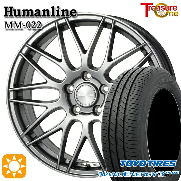 【取付対象】215/45R17 87W トーヨー ナノエナジー3プラス トレジャーワン ヒューマンライン MM022 ダークグレー 17インチ 7.0J 5H114.3 サマータイヤホイールセット