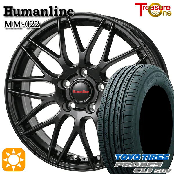 【取付対象】エスティマ ヤリスクロス 215/60R16 95V トーヨー プロクセス CL1 SUV トレジャーワン ヒューマンライン MM022 ブラック 16インチ 6.5J 5H114.3 サマータイヤホイールセット
