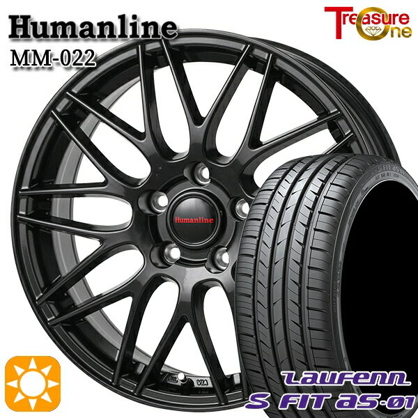 5/15ポイント5倍★ジェイド アクセラ 225/40R18 92W XL ラウフェン S FIT aS-01 LH02 トレジャーワン ヒューマンライン MM022 ブラック 18インチ 7.5J 5H114.3 サマータイヤホイールセット