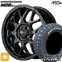 【取付対象】ハスラー 165/60R15 77S マッドスター ラジアル M/T ホワイトレター MID ナイトロパワー M28バレットKC セミグロスブラック 15インチ 5.0J 4H100 サマータイヤホイールセット(2)